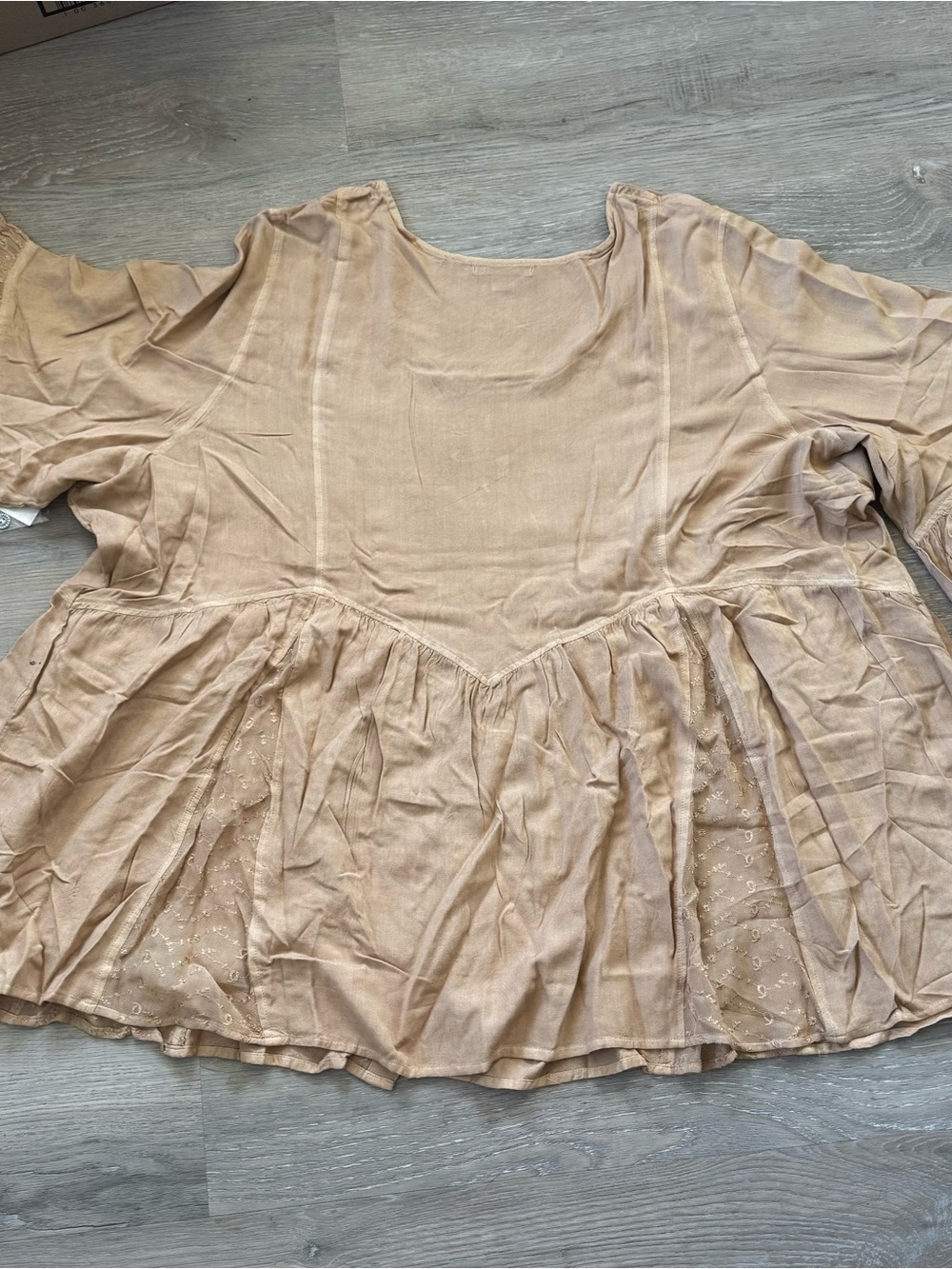 Roaman’s Light Beige Button-Front Tunic - Picture 5 of 10